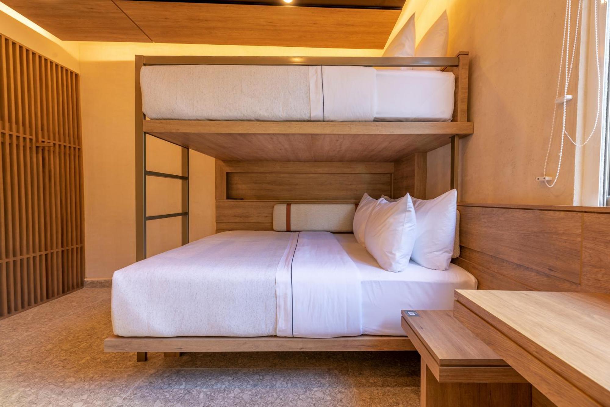 Room Bunk Beds-One Twin Bed over One Queen Bed