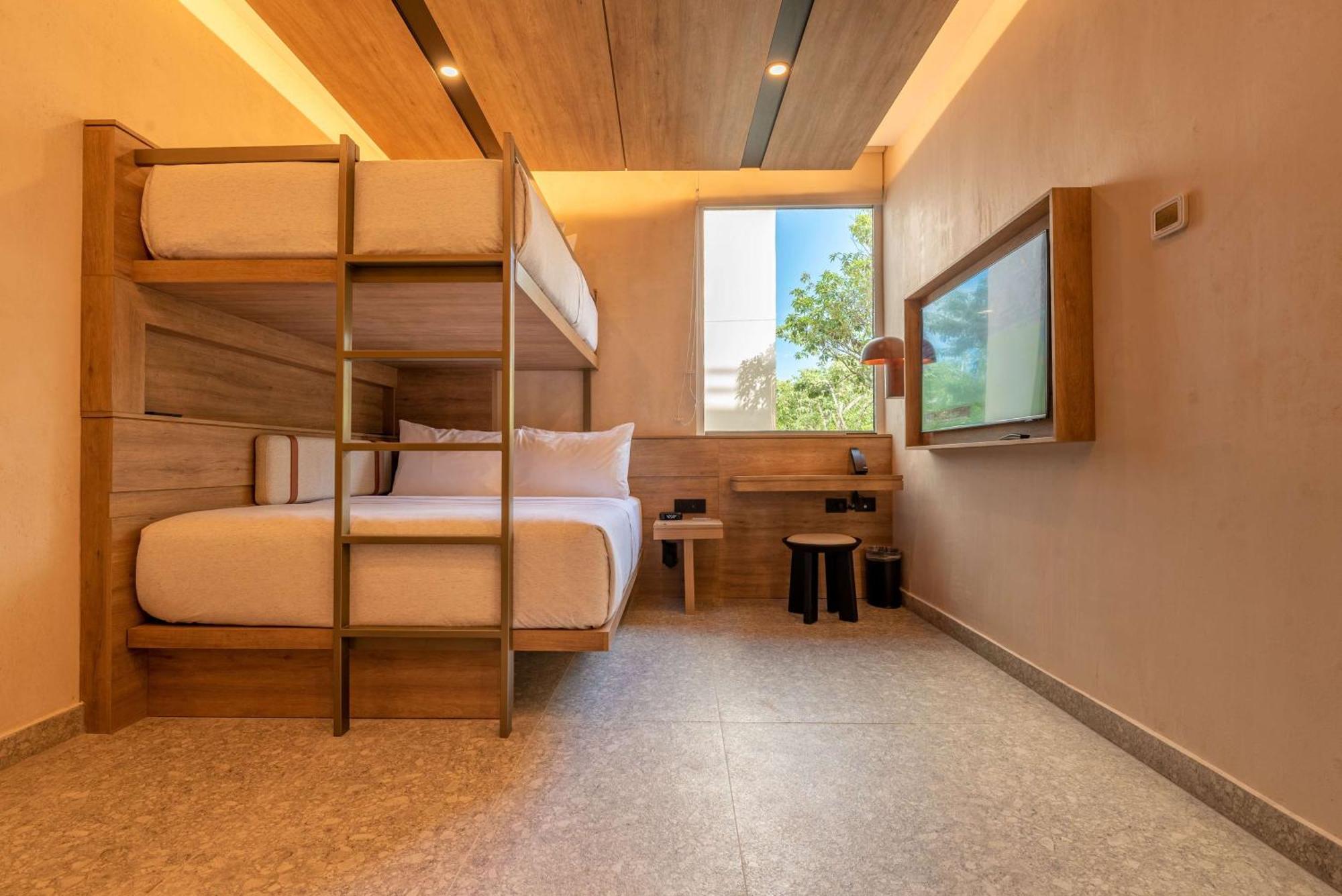 Room Bunk Beds-One Twin Bed over One Queen Bed