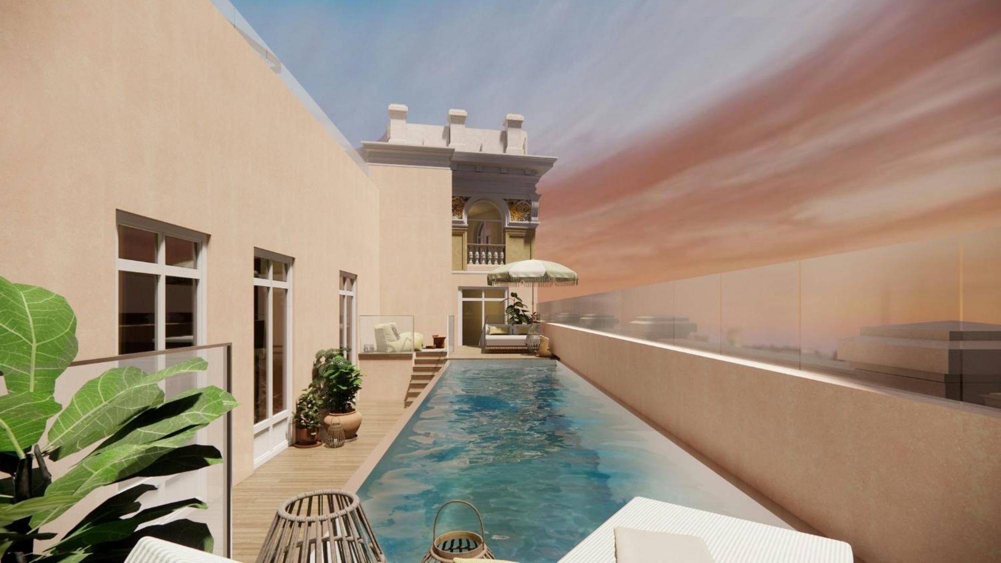 Suite con vistas a la piscina